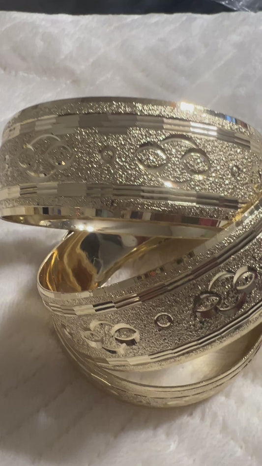 Infinity Gold Filled Wide Bangle Size 7