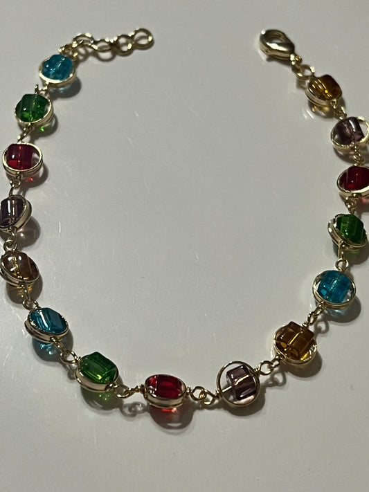 Starburst Gold Filled Bracelet Size 7