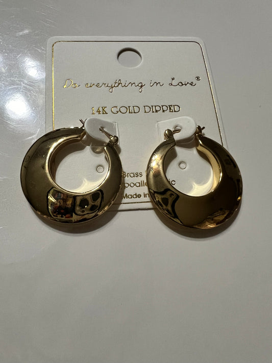 Shiny Hoops 14kt Gold Dipped