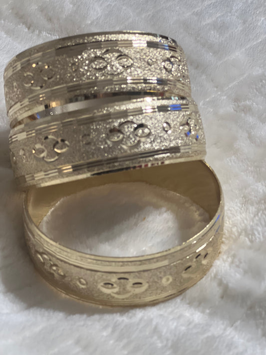 Infinity Gold Filled Wide Bangle Size 7