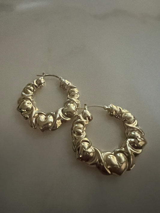 Puffy Gold Filled Hoops