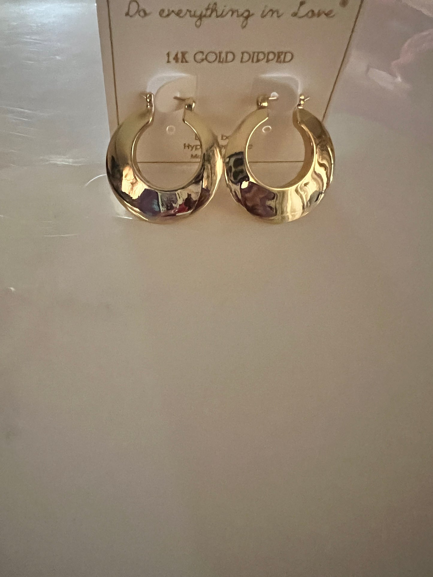 Shiny Hoops 14kt Gold Dipped