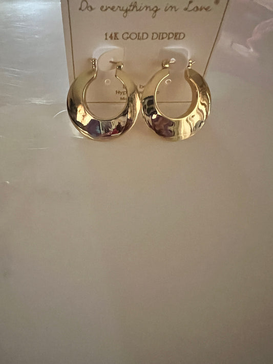 Shiny Hoops 14kt Gold Dipped