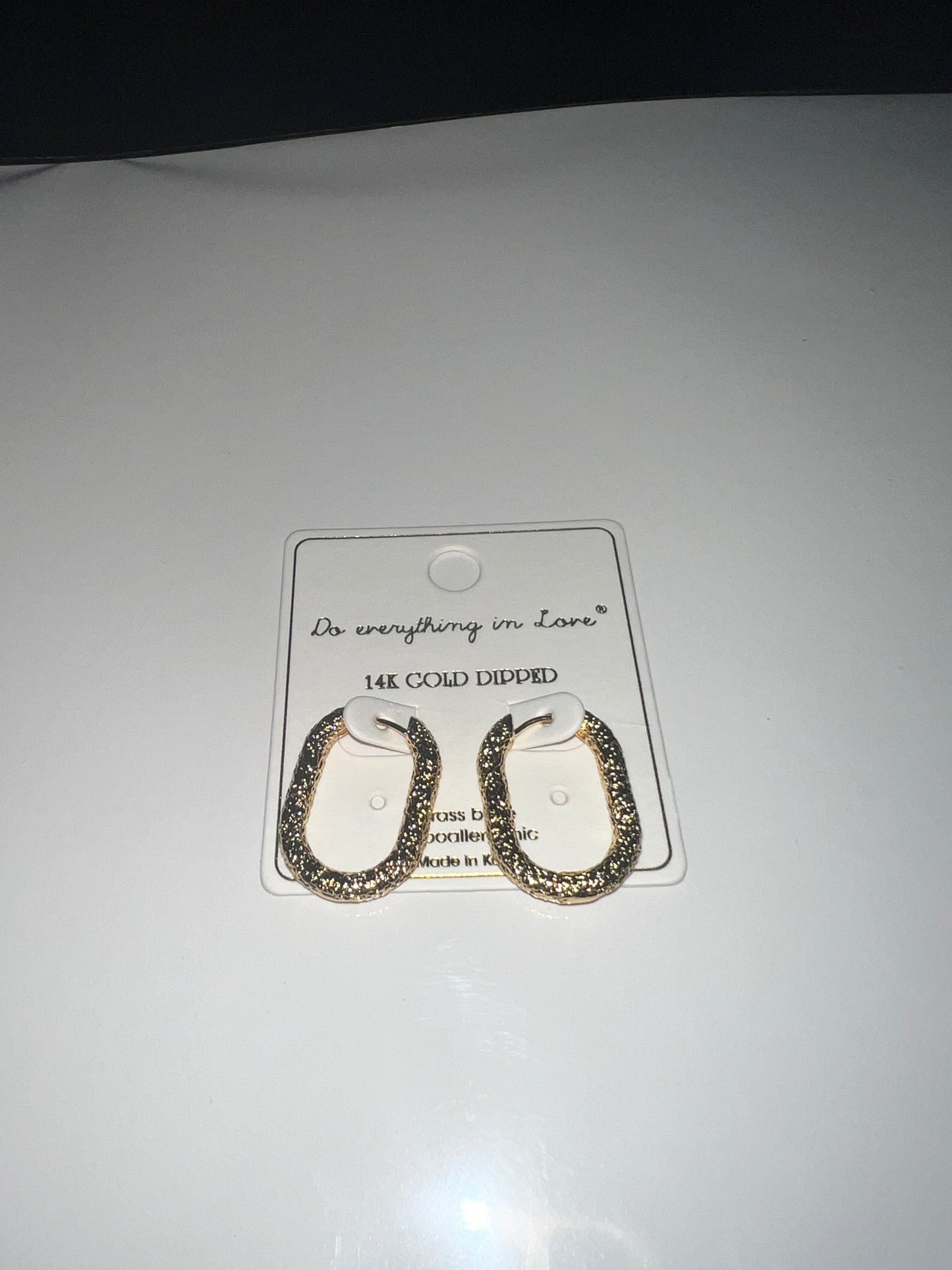 Textured 14kt Gold Dipped Earrings