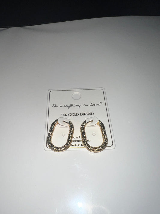 Textured 14kt Gold Dipped Earrings