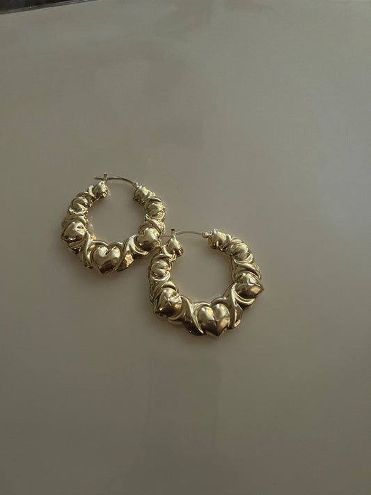 Puffy Gold Filled Hoops