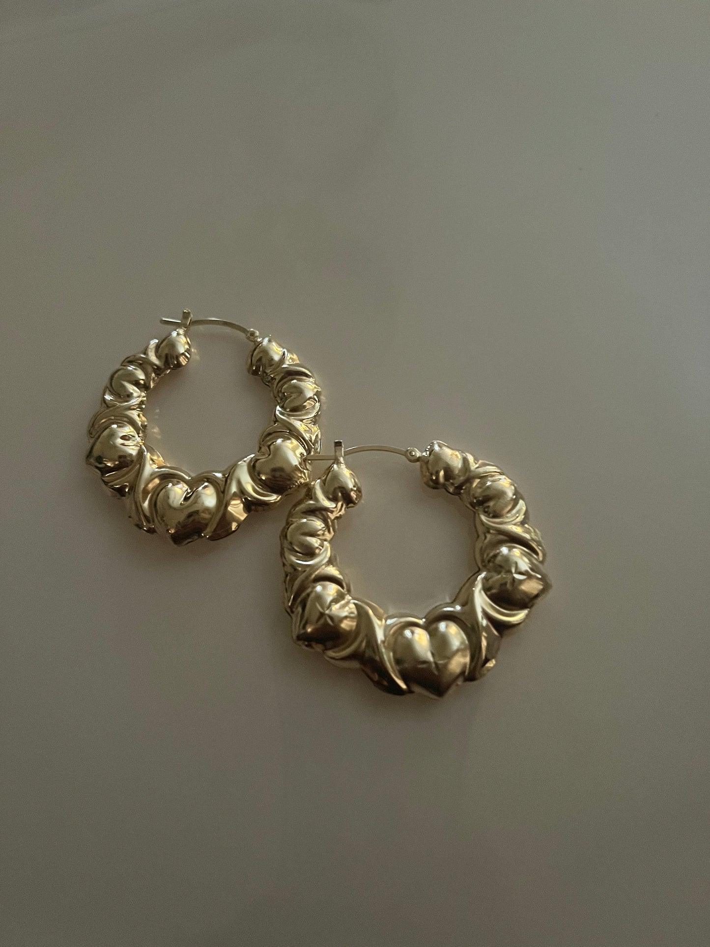 Puffy Gold Filled Hoops